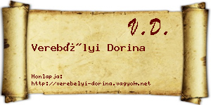 Verebélyi Dorina névjegykártya